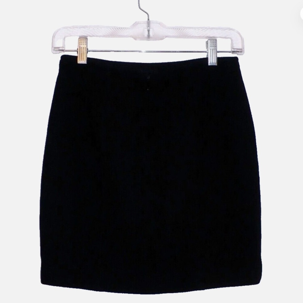 Tibi New York Black Wool Boucle Paneled Mini Skirt Lined
